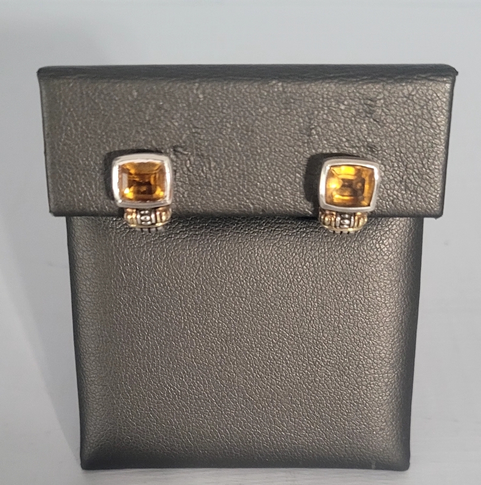 LAGOS Caviar Citrine Leverback Earrings